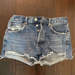 Agolde Parker organic cotton cutoff shorts on lowkey size 25